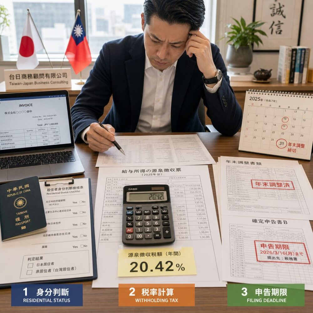 日本源泉徴收怎麼看懂？台灣企業與個人最常踩雷的完整解析