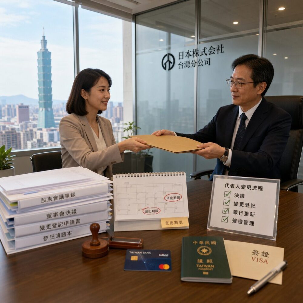 日本法人代表變更完整指南：決議、登記與銀行更新